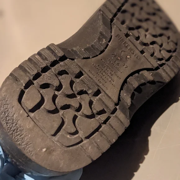 pair of Birkenstock Super-Birkenstock Black Rugged Sole Footwear Size 37 - Picture 7 of 10